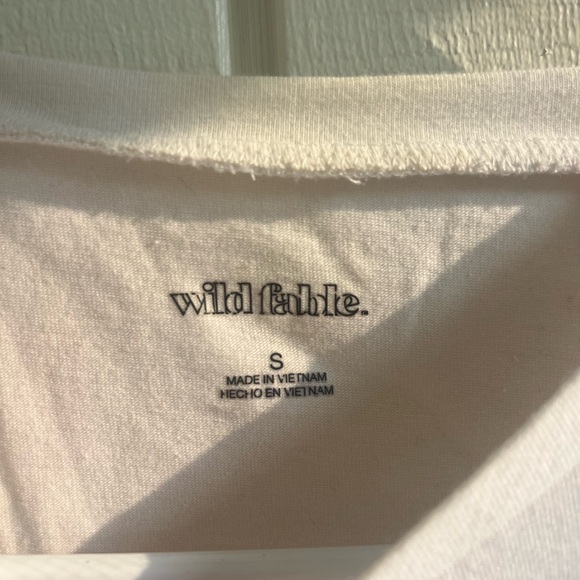 Wild Fable White Cropped Short Sleeve Tee - Picture 2 of 2